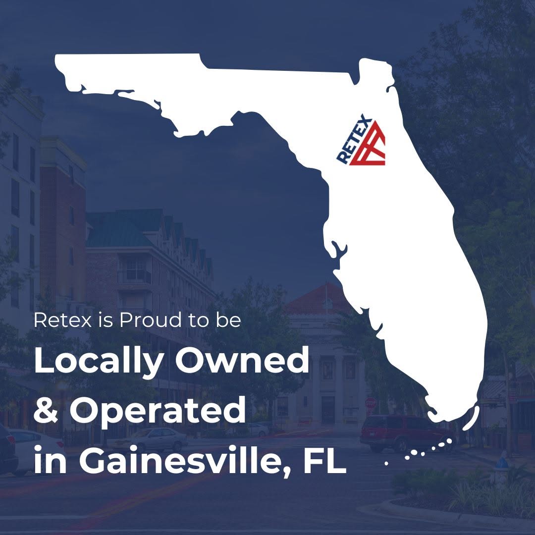 Map of the Florida counties Retex Roofing serves